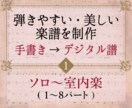 室内楽編：高品質のデジタル楽譜を作成・浄書します パート数8までの曲を美しく弾きやすい楽譜にします イメージ1
