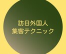 訪日外国人集客テクニックを教えます ビジネス専門型の訪日外国人集客テクニックを教えます。 イメージ1
