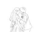 結婚式等思い出の写真をお洒落なイラストにします 素敵な思い出を絵にしてみるのはいかがでしょうか イメージ4
