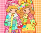 カラフルポップでかわいい女の子のイラストを描きます ポップキュートなスタイルの女の子のイラストが得意です！ イメージ9