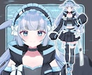 最短翌日！IRIAM◎サイバー衣装の立ち絵描きます 配信で使える全身立ち絵！新衣装やデビューイラストに♡ イメージ7