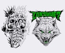 オリジナルのロックTシャツをデザインします 音楽関連の実績多数イラストレーターが描くリフの鳴るTシャツ イメージ10
