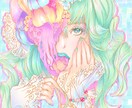 現役ドレスデザイナーがポップなイラストお描きします ⭐︎カラフルで可愛い世界にひとつのイラストをあなたに⭐︎ イメージ6