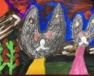 世界に1枚だけの絵描きます アクリル絵の具で26cm×37.5cmの画用紙に描きます イメージ4