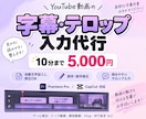 YouTube動画の字幕・テロップ入力代行します 自動文字起こし後の修正も対応します イメージ1