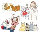商用無料！ゆるかわ♡なペットの似顔絵をお描きします ビジネス・アイコン・動画・グッズなど様々な用途で制作可能です イメージ7