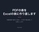 PDFの表をExcelの表に作り直します 自動変換で崩れた表を、人の目で組み直してお渡しします イメージ1