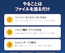 CSV・Excelからグラフとレポートを作成します ファイルを送るだけ。集計表とグラフをExcelで最短3日納品 イメージ2