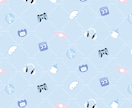 VTuber概念パターン作ります 返礼品やグッズ化もOK！ かわいい手書きパターンイラスト イメージ2