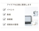 頭の中のアイデアを企画に整理します 企画の方向性を一緒に整理して、企画の軸を明確化 イメージ1