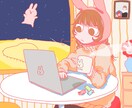 商用利用可！シンプルでキュートなイラスト描きます 丸っこい線と優しい色合いの可愛いイラストです！ イメージ3