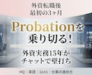 外資転職後の試用期間の立ち回り相談に乗ります ⏱入社1〜3ヶ月の悩みを外資15年の実務者がチャットで壁打ち イメージ1