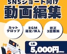 SNS向けショート動画を丁寧に編集します 【カット・テロップ・BGM込み】初めてのご依頼も歓迎！ イメージ1