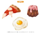 手描き風の食べ物イラストなど描きます 商用OK◎メニュー・POPなど イメージ2