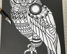 切り絵、ステッカー、ステンシルシート作成致します ハンドメイドなので1点ものです。 イメージ1