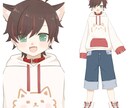 やわらかいタッチの立ち絵お描きします TRPGやVtuber、ゲームや小説のキャラクターなど！ イメージ2