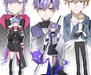 キャラクター立ち絵制作いたします キャラデザ・三面図・差分作成も対応可能です！ イメージ2