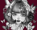 ダークで可愛い一枚絵描きます パッと目を惹く一枚絵、お任せください❤︎ イメージ2