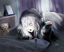 かっこいいダーク系イラストをお描きします 光×影で魅せる退廃系キャラ、サムネを制作いたします イメージ9