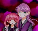 夢絵イラスト描きます 二次元のキャラクター様と依頼者様のイラストを描きます イメージ4