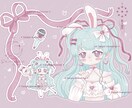 かわいいオリジナルのイラストを描きます ミニキャラ+普通頭身+小物セット！ イメージ2