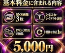 支給素材でSNS投稿画像を3枚制作します 写真への文字入れ・レイアウト調整をまとめてお任せ イメージ2