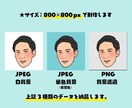 名刺・SNS等アイコンの似顔絵【顔のみ】制作します 様々な用途に使いやすい！シンプルな似顔絵 イメージ2