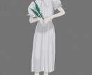 イラスト・似顔絵・アイコン等描きます 映画の主人公の様な雰囲気と花を添えます。 イメージ2