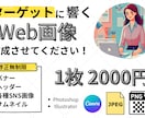 バナー、ヘッダーなど各種Web画像作成いたします お客様のご要望をしっかり表現します！ イメージ1