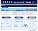 在庫管理表をExcelで作成します 基本機能を中心に、内容によりVBAにも対応 イメージ3