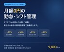 QR打刻の勤怠・シフト管理を作ります 月額0円。残業・深夜・休日割増まで自動で計算します イメージ1