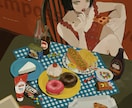 繊細な厚塗りでレトロな世界観のイラストを描きます MV･アイコン･ヘッダー等用途なんでもOK♡ イメージ5