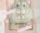 オーダーで動物の水彩似顔絵原画◎制作します 世界に一点の作品　特殊ブラシで描く水彩画　インテリアにも。 イメージ8
