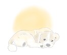 柔らかいテイストのペットイラストをお描きします ふんわり優しいタッチで可愛いイラストに仕上げます イメージ3