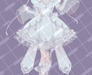 女の子の立ち絵(主にロリィタ系)描きます ロリータや和装の衣装に凝ったイラストです。 イメージ3