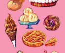 カラフルPOPで可愛いイラスト描きます 可愛い女の子や食べ物イラストが得意です！ イメージ6
