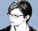 モノクロ人物のシンプルアイコンお描きします ペン画風のサラサラした線の人物アイコンをお求めの方！ イメージ2