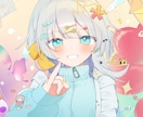 かわいくふんわりしたイラストを丁寧に制作します 配信活動やグッズ等におすすめです！ イメージ1