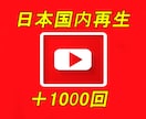 YouTube国内再生+1000回 宣伝します ☆日本国内再生拡散☆ユーチューブ再生回数☆ イメージ1