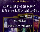 生年月日からあなたの本質と3年の流れを鑑定します PDF鑑定書＋お悩み1つへのAI個別回答付き イメージ1