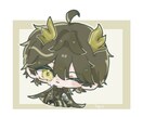 上半身のミニキャラ（デフォルメ）イラストを描きます 背景なし➕簡単な背景ありのイラスト制作をします イメージ2