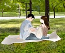カップルシンプルイラストプレゼントにおすすめします シンプル、アイコン、待ち受け、SNS映えのイラストを作ります イメージ4