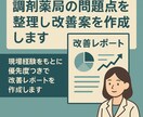 調剤薬局の問題点を整理し改善案を作成しますます 現場経験をもとに優先度つきで改善レポートを作成します イメージ1