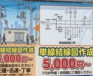 単線結線図を作成します 有資格者による図面作成(第3種電気主任技術者、１級セコカン) イメージ1