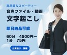 文字起こし、即日納品可、1分75円〜承ります 丁寧、正確、スピーディー。夜間・土日祝日も対応。 イメージ1