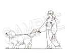 シンプルで可愛い人物画をお描きします オシャレな人々を線画描かせて頂きます！ イメージ4