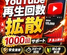 YouTube再生回数1000回拡散します 動画の再生数アップを目指す方を応援します！ イメージ1