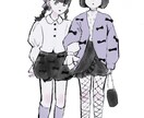 可愛くておしゃれなイラスト描けます 可愛いイラストを描きます！背景の描き込み、小物の追加無料 イメージ3