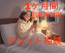 1ヶ月間、回数・文字数無制限のチャット相談承ります 声を出せなくても大丈夫。1ヶ月間、回数無制限のチャット相談！ イメージ1