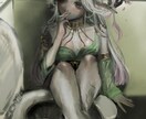 厚塗りイラスト描きます 退廃的・ダークな雰囲気のイラスト イメージ8
